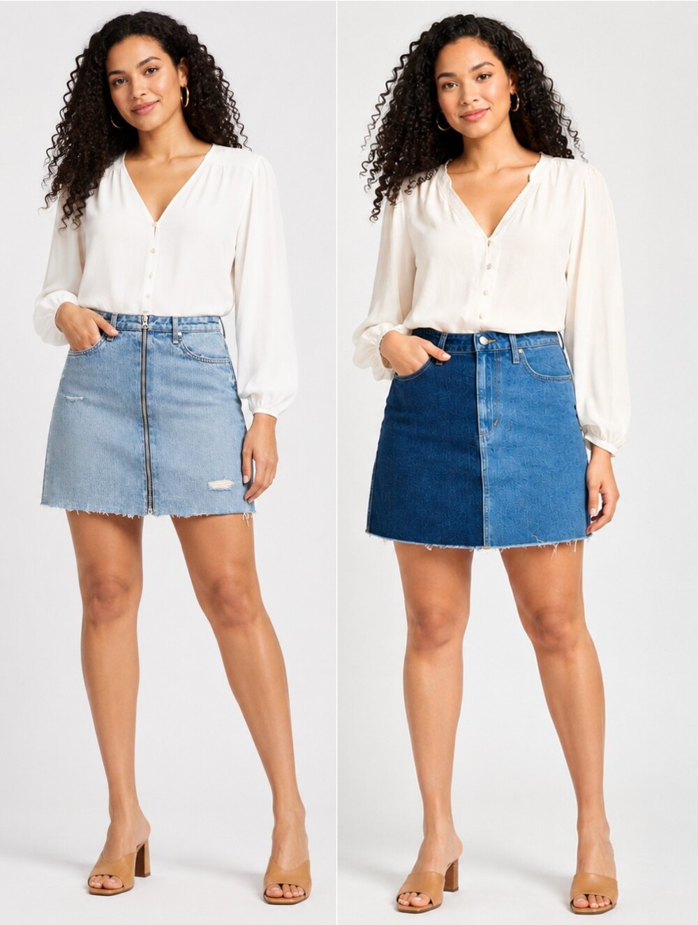 NWT Rag & Bone Mandy Anna & NWT Joe's High Rise  Bella Denim Skirts 26 Set Of 2